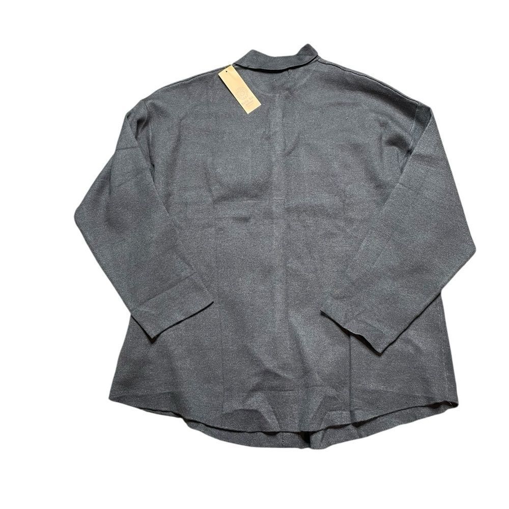 NWT Ruby Rd. Solid Sweater Jacket Charcoal Gray S… - image 3